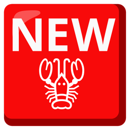 NEW button and Lobster