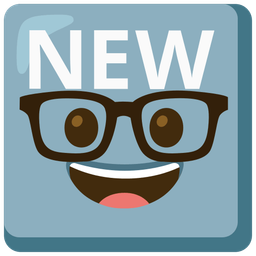 NEW button and nerd face