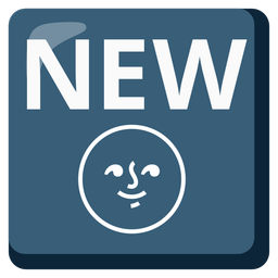 NEW button and New moon face