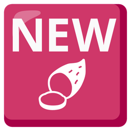 NEW button and Roasted sweet potato