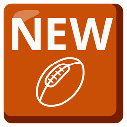 NEW button and Rugby football