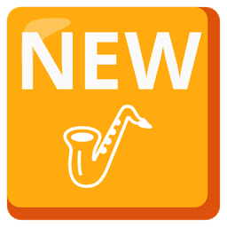 NEW button and Saxophone