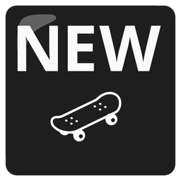 NEW button and Skateboard