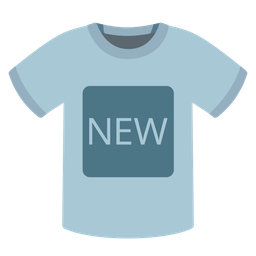 NEW button and T-shirt