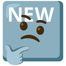 NEW button and thinking face