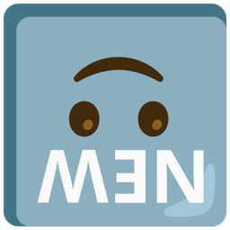 NEW button and Upside-down face