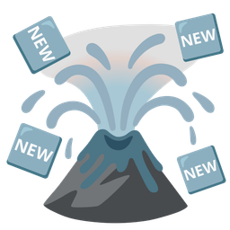 NEW button and Volcano
