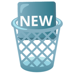 NEW button and Wastebasket