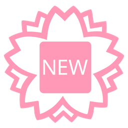 NEW button and White flower