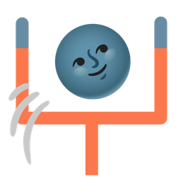 new moon face and american football