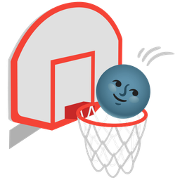 new moon face and basketball