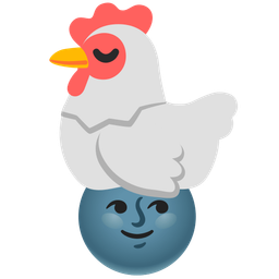 new moon face and chicken
