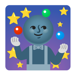 new moon face and clown face