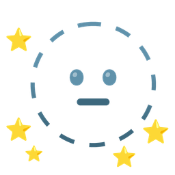 new moon face and dotted line face