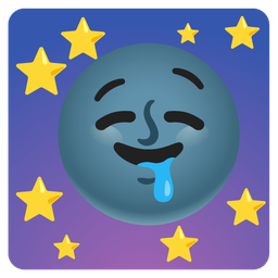 new moon face and drooling face