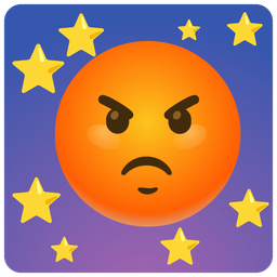 new moon face and enraged face