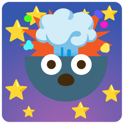 new moon face and exploding head