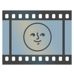 new moon face and film frames