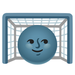 new moon face and goal net