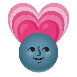 new moon face and growing heart