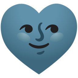 new moon face and heart suit