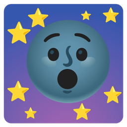 new moon face and hushed face