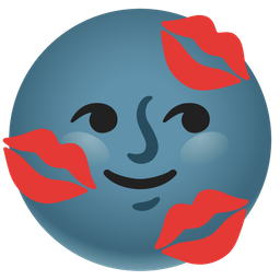 new moon face and kiss mark