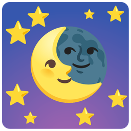 new moon face and last quarter moon face