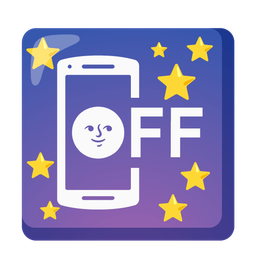 new moon face and mobile phone off