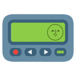 new moon face and pager