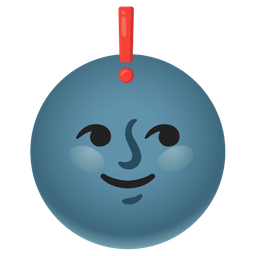 new moon face and red exclamation mark