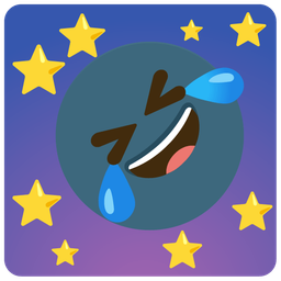 New moon face and Rolling on the floor laughing