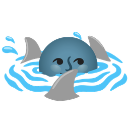 new moon face and shark