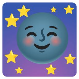 New moon face and Smiling face