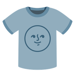 new moon face and t-shirt