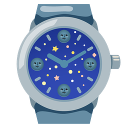 new moon face and watch