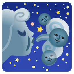 new moon face and wind face