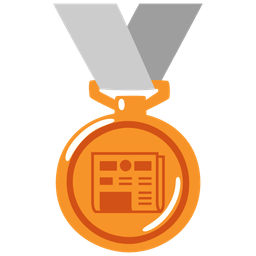 newspaper and 3rd place medal