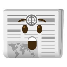 newspaper and astonished face