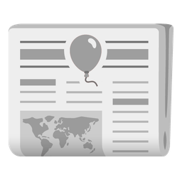 newspaper and balloon