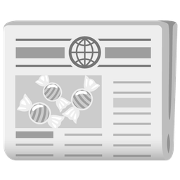 newspaper and candy