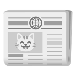 newspaper and cat face