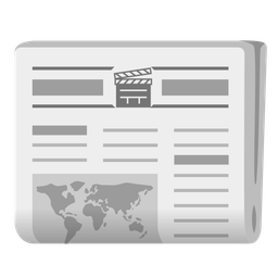 newspaper and clapper board