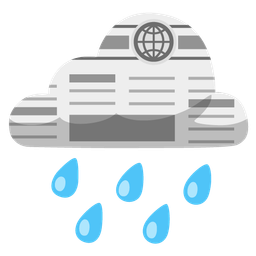 newspaper and cloud with rain