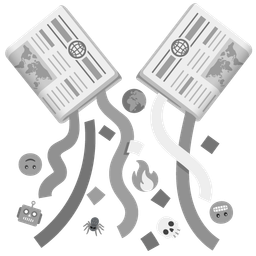 newspaper and confetti ball