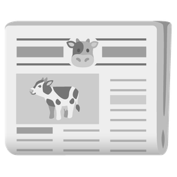 newspaper and cow face