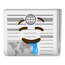 newspaper and drooling face