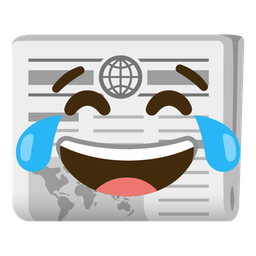 Newspaper and Face with tears of joy