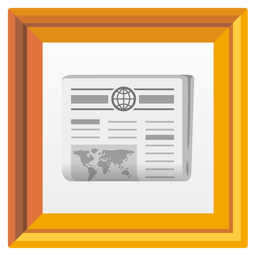 newspaper and framed picture