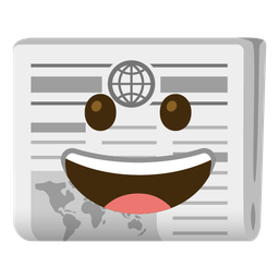 Newspaper and Grinning face